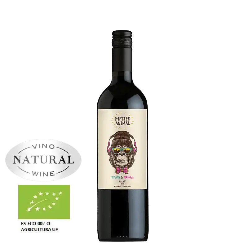 HIPSTER-ANIMALS-MALBEC-Organic-Natural vino a domicilio