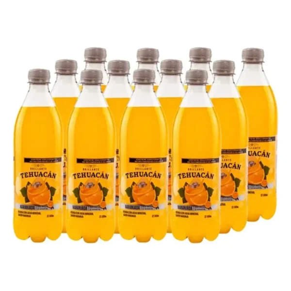 Tehuacan Agua Naranjada 600ml de 12 PET ($14mxn x botella) - Imagen 2